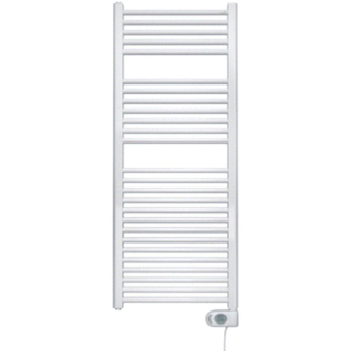 Zehnder Aura e radiateur électrique pour serviettes 122.6x50cm 750watt 230 volt | 50 hz acier blanc brillant