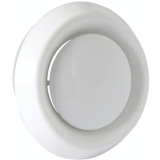 Vanne d'extraction en plastique Nedco vanne d'extraction Ø100mm avec manchon de raccordement blanc