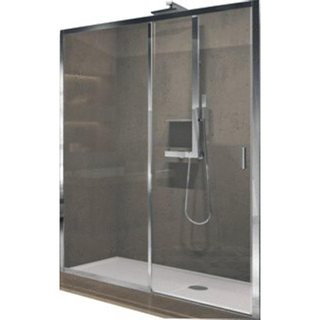 Novellini porte de douche 1 porte coulissante avec revêtement anti-calcaire