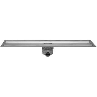Easy Drain Multi inbouwdeel RVS zonder rooster met RVS flens waterslot 30/35/50mm 80cm inbouw diepte vanaf 79mm met zijuitloop