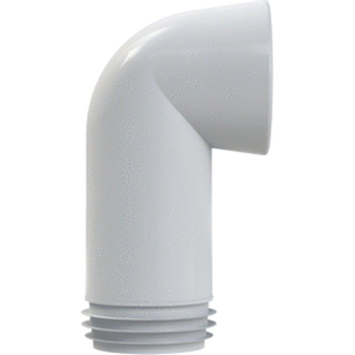 Wisa 303C coude de WC 110mm longueur 180mm avec manchon 90 blanc