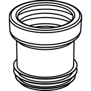 Wisa NKS Manchon d'évacuation WC L12cm Plastique Blanc