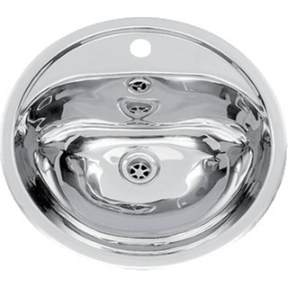 Loggere Neo metro lavabo h20xd16cm 1 trou pour robinet rond acier inoxydable brillant