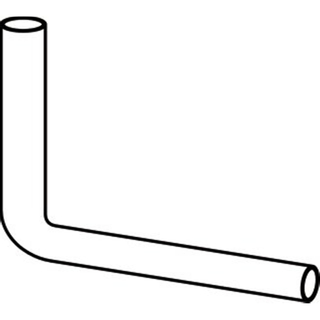 Wisa Valpijpbocht pour WC H28xL40cm diamètre : 5cm Plastique Blanc