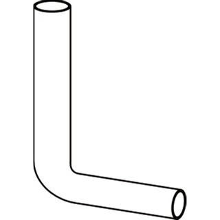 Wisa Valpijpbocht pour WC H28xL21cm diamètre : 5cm Plastique Blanc