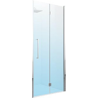 Novellini Young deur vouw nis rechts 87-91cm helder glas & matchroom profiel