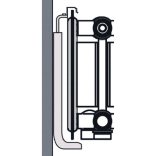 Vasco wandconsoles T22 / T33 per set van 4 stuks t.b.v. radiator lengte >2400mm chroom