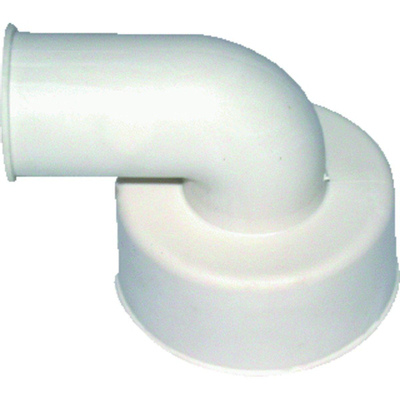 De Beer haakse closetsok - 28x32mm - Type 90 watt - wit