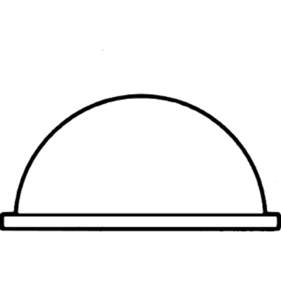 Rezi demi-balle en caoutchouc pour garniture de bouton-poussoir BB4341 Ø57mm