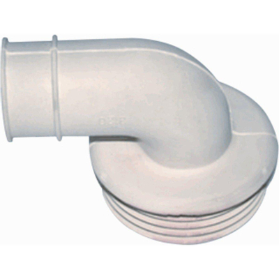 De Beer euromanchet/valpijpsok - 55x32mm - haaks Type 13W - wit