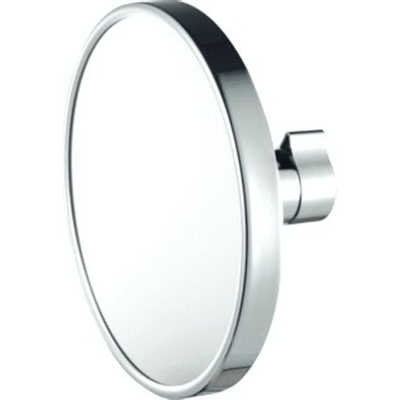 Geesa Mirror Collection miroir grossissant – rond Ø 19 cm – grossissement 3x, avec collier pour tube – Chrome