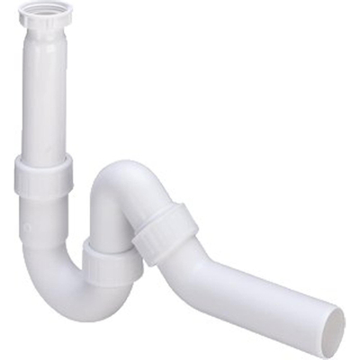Viega Afvoeren voor spoelbakken sifon hostaleen universeel 6/4"x40mm m. 45° afvoerbocht wit