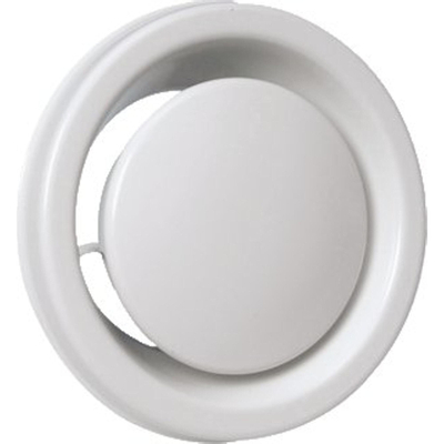 Itho Bouche d'extraction en métal 125mm. RAL 9010 blanc