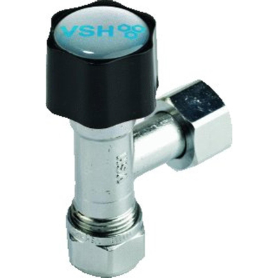 VSH robinet d'arrêt en angle 3/8x12mm attache chrome