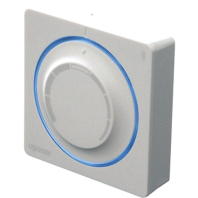 Uponor Smatrix Wave thermostat d'ambiance T 165 POD Radio 26,5x80x80mm portée sans fil max. 30m avec bouton rotatif blanc brillant