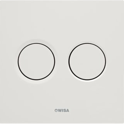 Wisa Luga plaque de commande plastique pneumatique 16x16cm avec double chasse pour élément WC XS chromé brillant