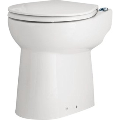 Sanibroyeur Sanicompact C43 Broyeur sanitaire dans WC sur pied avec abattant Eco