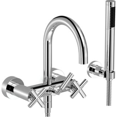 Dornbracht Tara robinet de baignoire avec inverseur et raccords, garniture incluse chrome