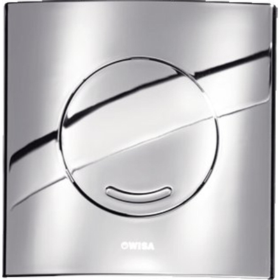 Wisa Argos plaque de commande plastique mécanique 16x16cm avec interruption de chasse pour élément WC XS chrome brillant