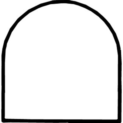 Swallow Arc Miroir Modèle en anse 63 x 60 cm.