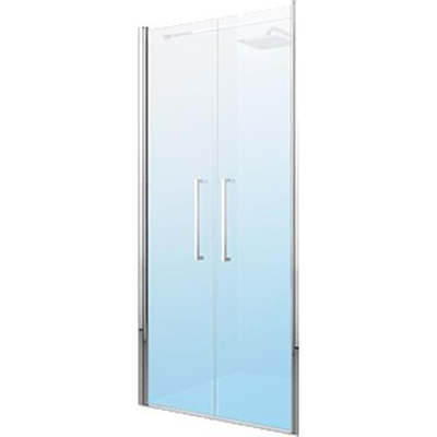Novellini Young 2.0 2B porte pivotante 2 pièces pour niche 87/91x200cm profil matchroom verre clair