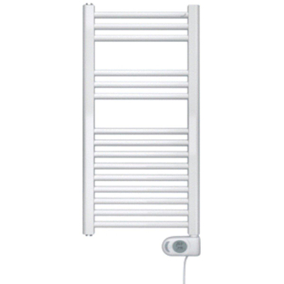 Zehnder Aura E Radiateur sèche-serviettes électrique 90,6x50cm 500 watts 230 volts | 50 Hz Acier Blanc brillant