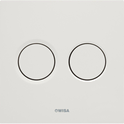 Wisa Luga plaque de commande plastique pneumatique 16x16cm avec double chasse pour élément WC XS chromé brillant