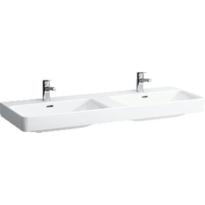 Laufen Pro S Lavabo pour meuble double 130x46x17.5cm avec 2 trous de robinet et trop-plein Blanc