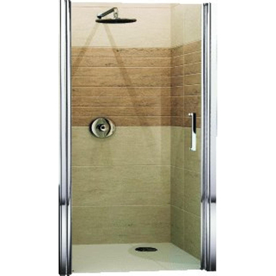 Novellini Giada Porte de douche pour niche 1B 87 90x195cm Droite Profilé Blanc et Verre transparent