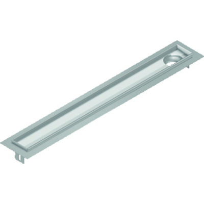 Aco Showerdrain e +drain de douche en acier inoxydable standard avec bride de sol et membrane étanche 900mm (hors grille) avec dispositif de fixation réglable en hauteur SECOND CHOIX