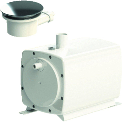 Sanibroyeur Sanifloor pompe eaux usées Sanifloor siphon inclu pour receveur extra plat totale 295x164x191mm coté entrée 1xDN16