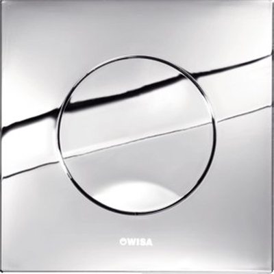 Wisa Maro plaque de commande plastique mécanique 16x16cm avec interruption de chasse pour élément WC XS chrome brillant