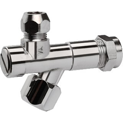 Raminex robinet d'arrêt d'angle avec filtre 15x10mm à compression pour lavabo bidet et réservoir de WC