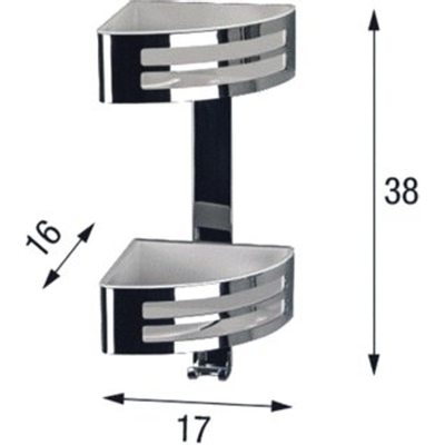 Novellini Panier H38xL17xP16cm Métal Chrome