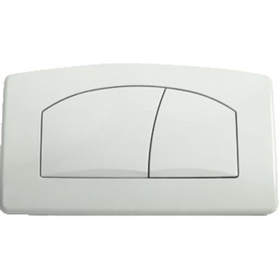 Rezi Quick-Fit Panneau de commande WC/urinoir H19xB2xL34cm économie d'eau Acrylique Blanc