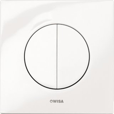 Wisa Maro Plaque de commande carrée plastique dualflush DF blanc