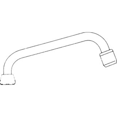 Venlo bec pivotant supérieur avec régulateur de jet 1/2x200mm chromé