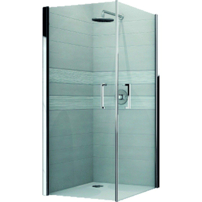 Novellini Giada porte pivotante G 84/87x195cm droite profil blanc et verre transparent