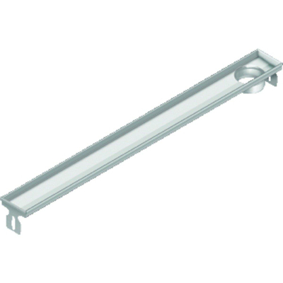 Aco FlexDrain E ShowerDrain Caniveau de douche en acier inoxydable rehausseur excentré sans bride 987mm (hors grille/corps de siphon/clapet anti-odeurs) avec sortie verticale
