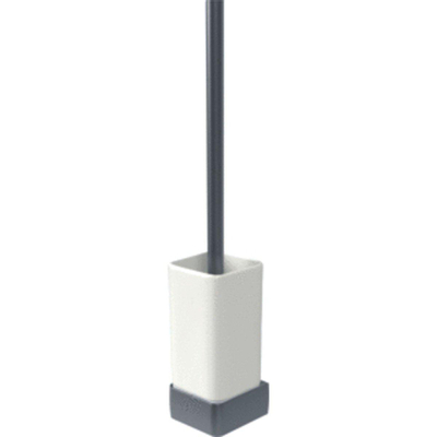 Haceka Aline Garniture de balai de WC Aluminium Brossé Gris