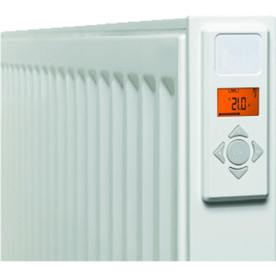Radson Yali Digital radiateur panneau électrique 80x30cm 750watt incluant consoles murales acier Blanc