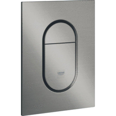Grohe Arena cosmopolitan S-size drukplaat hard graphite geborsteld TWEEDEKANS
