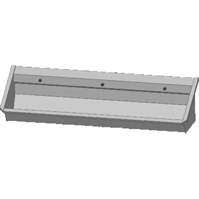 Intersan Sanilav auge de lavage 180cm 3 personnes avec 3 trous de robinet inox 304