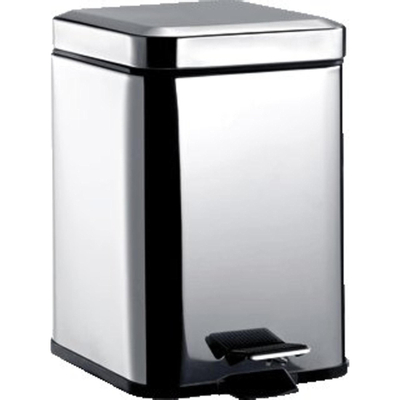 Emco System 2 poubelle carrée acier inoxydable