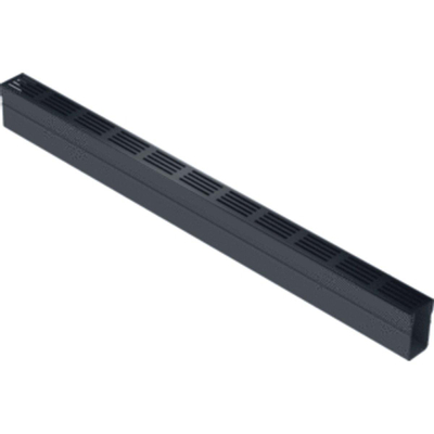 Aco Slimline caniveau avec grille design 100 cm pour drainage de jardin en plastique noir