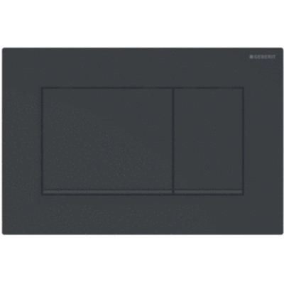 Geberit Sigma30 bedieningplaat met dualflush frontbediening voor toilet/urinoir 24.6x16.4cm mat zwart TWEEDEKANS