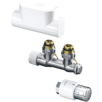 Oventrop Multiblock kit de raccordement pour radiateur de salle de bain t /uni sh coudé 1/2x3/4euro acier inoxydable