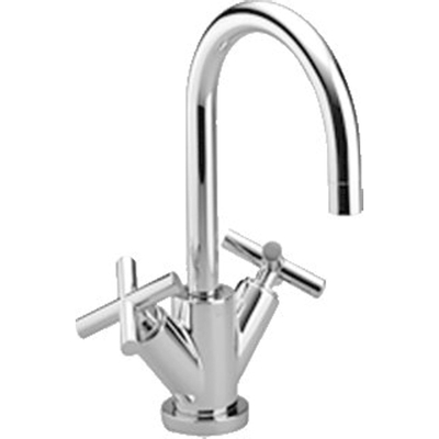 Dornbracht Tara. Melangeur de lavabo monotrou avec garniture d'écoulement Chrome