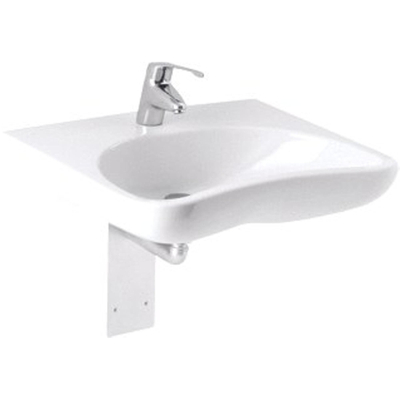 Jika Euroline lavabo pour fauteuil roulant 64x55cm sans trou de robinetterie Blanc