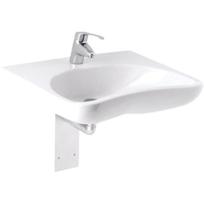 Jika euroline lavabo pour fauteuil roulant 64x55cm sans trou pour robinet blanc